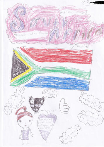this was a poster i made for my year 4 class (each class was named after countries at the time)!! my teacher hated me i swear lol