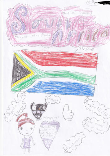 this was a poster i made for my year 4 class (each class was named after countries at the time)!! my teacher hated me i swear lol