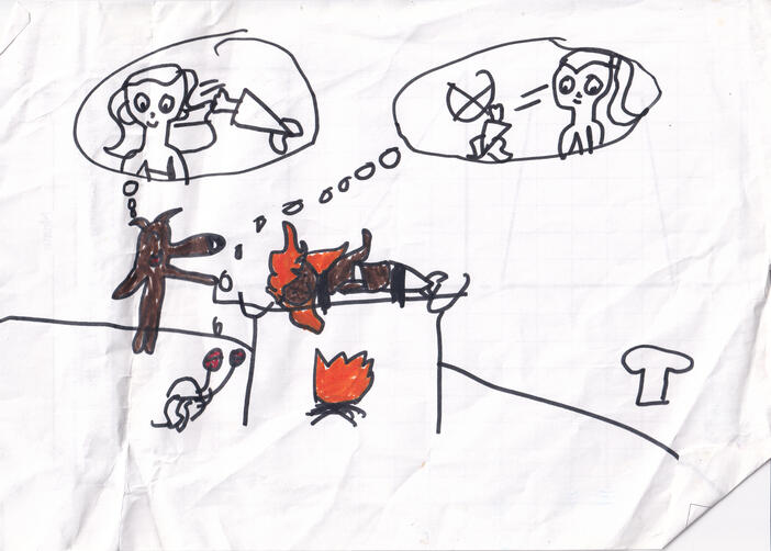 zig + bernie having roasted mermaid for dinner!! seems like zig's targeting the manic mermaid next...