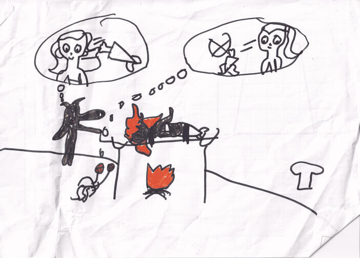 zig + bernie having roasted mermaid for dinner!! seems like zig's targeting the manic mermaid next...