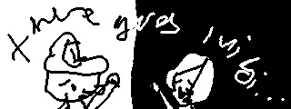 there goes luigi...