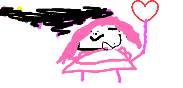 its me! with a heart balloon!!