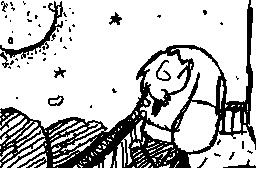 admiring the moon