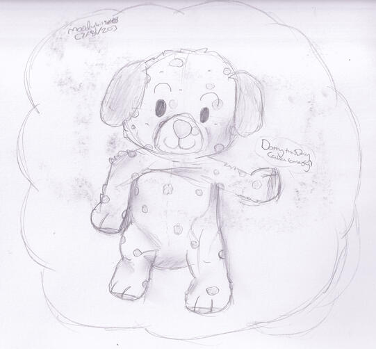 drawing of my childhood plushie