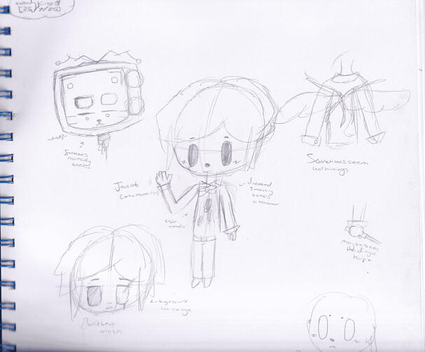 purrrretty sure this was the first drawing of jacobs current design. dont remember