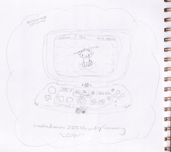drew my 2ds xl lol