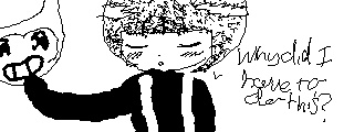 frisk cosplaying as bendy